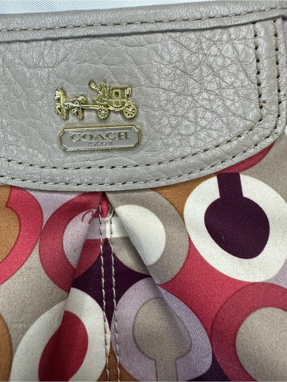 Coach Op Art Signature C Crossbody Bag Y2K Pink Purple